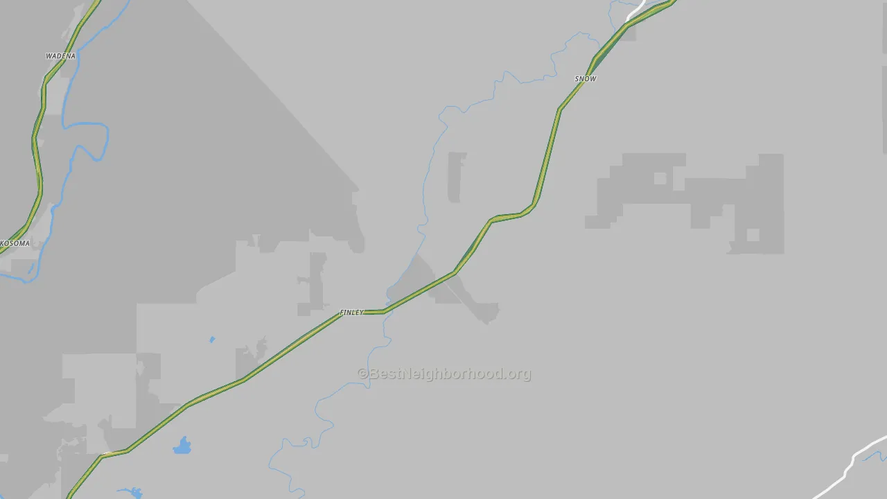 74543, OK Map of Noise Levels in 74543