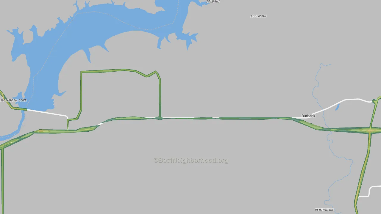 74633, OK Map of Noise Levels in 74633
