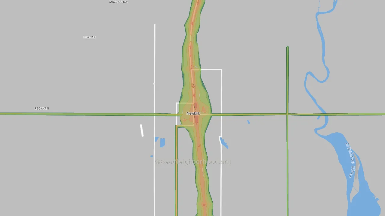 74647, OK Map of Noise Levels in 74647