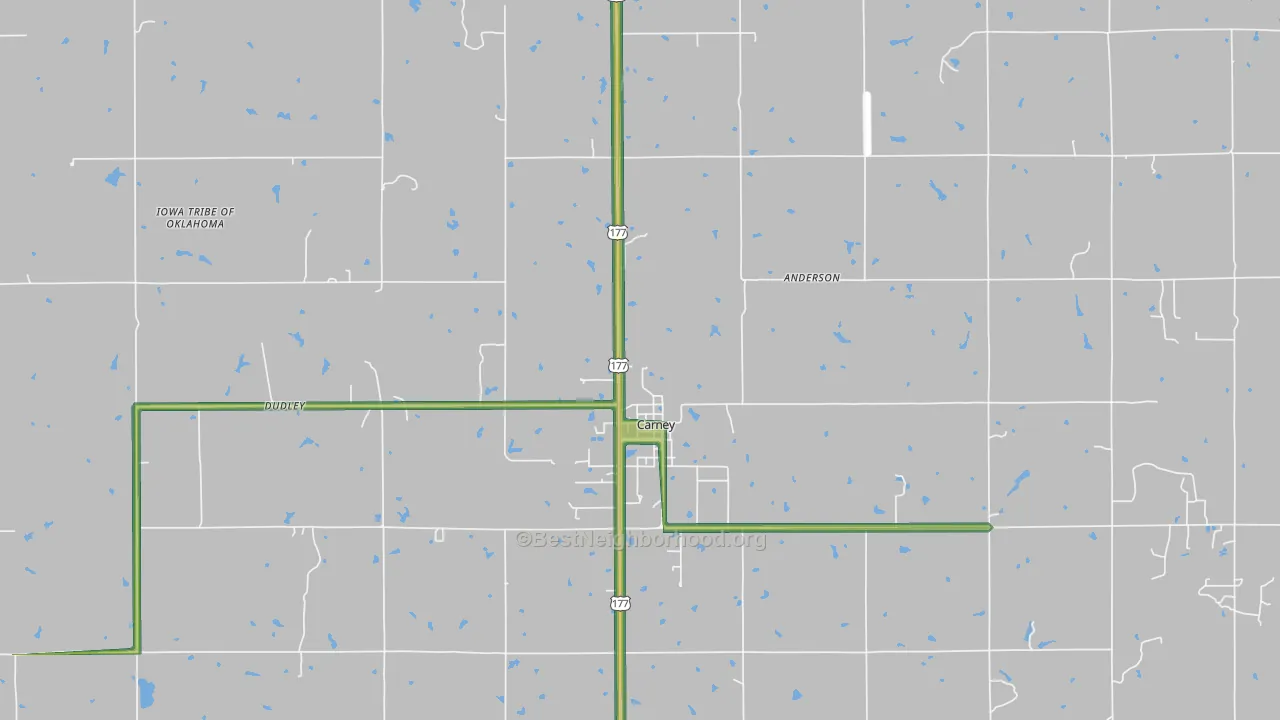 74832, OK Map of Noise Levels in 74832