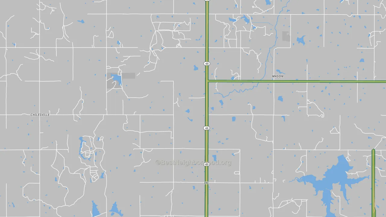 74833, OK Map of Noise Levels in 74833