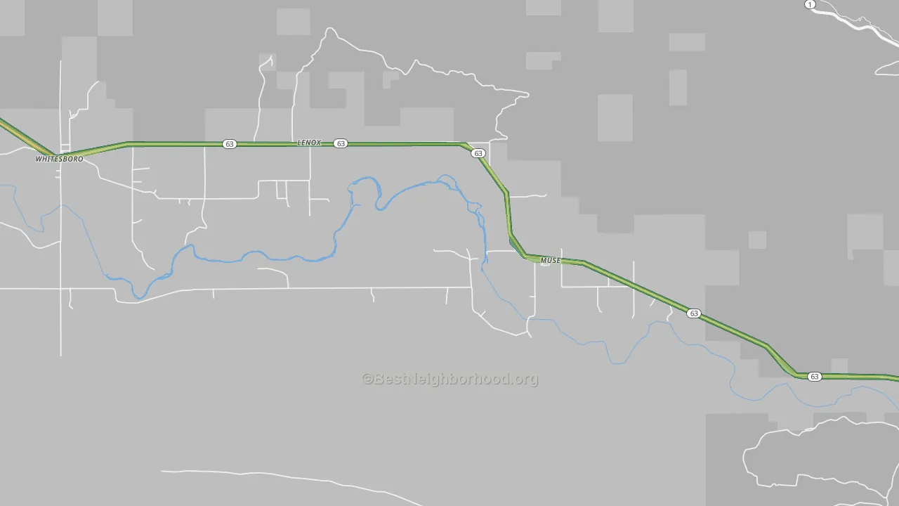 74949, OK Map of Noise Levels in 74949