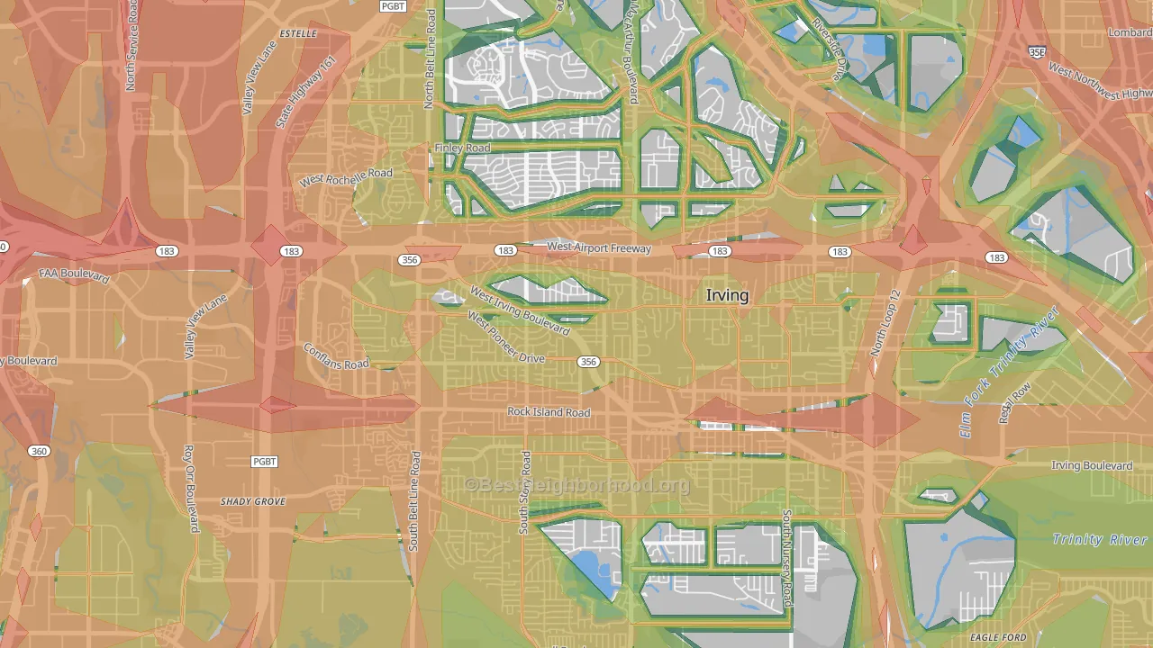 75061, TX Map of Noise Levels in 75061