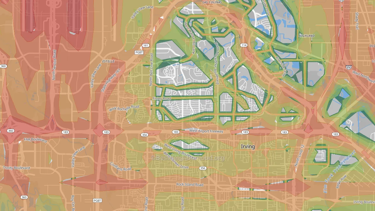 75062, TX Map of Noise Levels in 75062