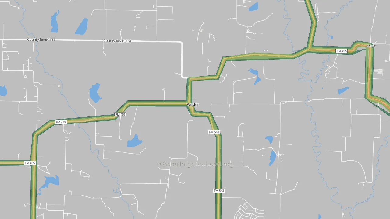 75097, TX Map of Noise Levels in 75097