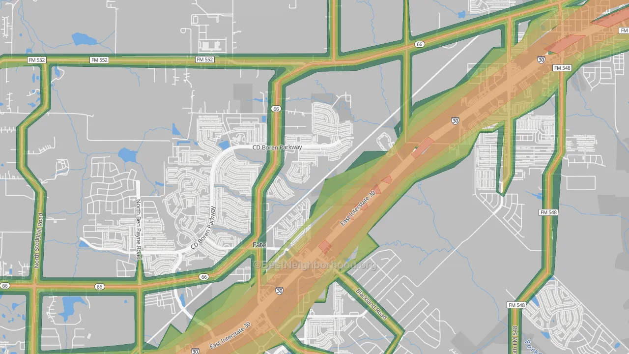75132, TX Map of Noise Levels in 75132
