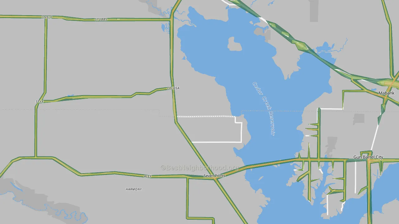 75143, TX Map of Noise Levels in 75143