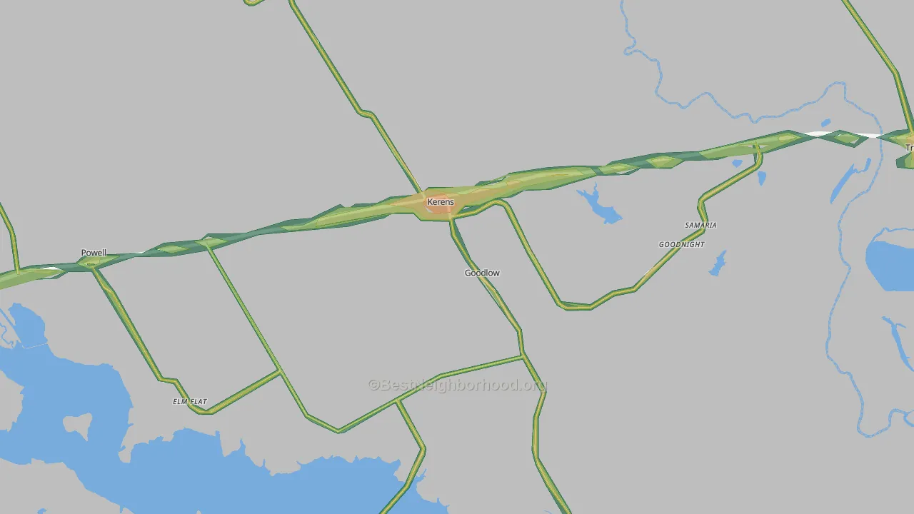 75144, TX Map of Noise Levels in 75144
