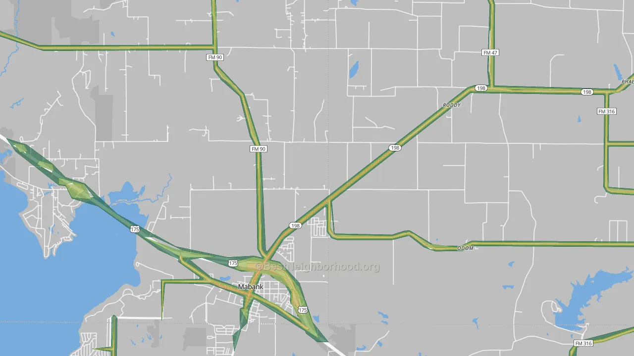 75147, TX Map of Noise Levels in 75147
