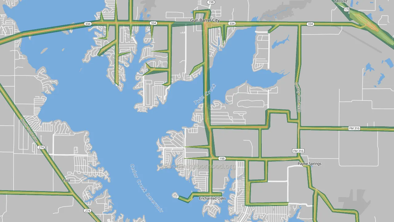 75156, TX Map of Noise Levels in 75156