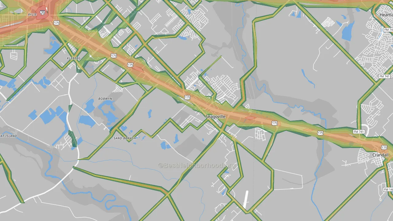 75159, TX Map of Noise Levels in 75159