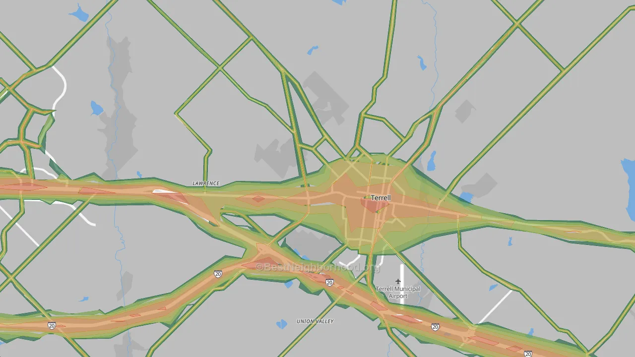75160, TX Map of Noise Levels in 75160