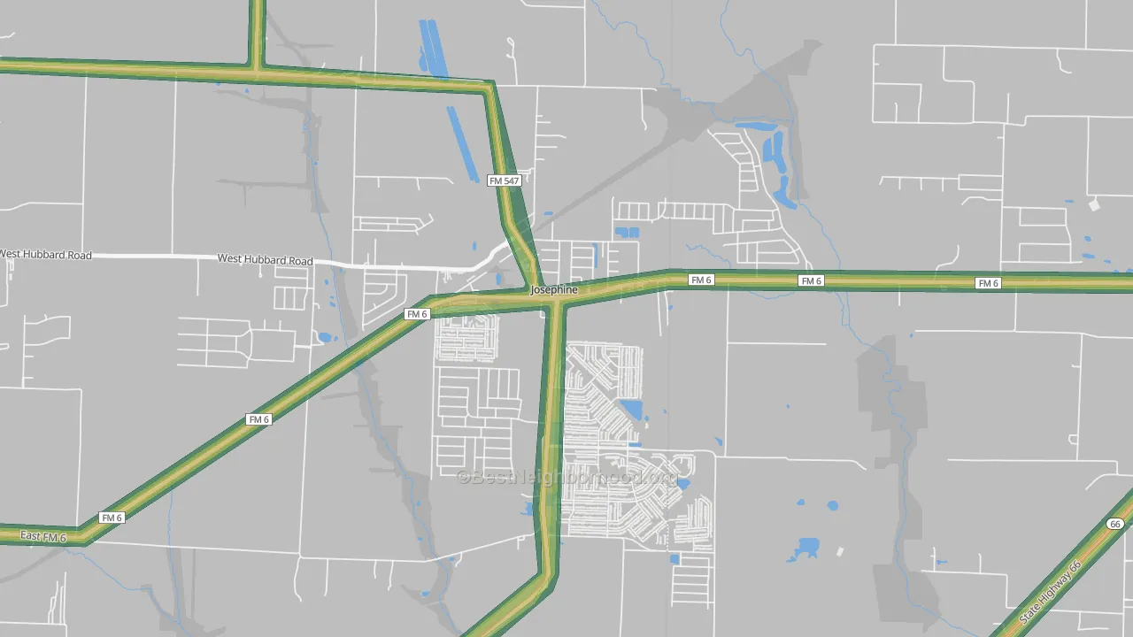 75164, TX Map of Noise Levels in 75164