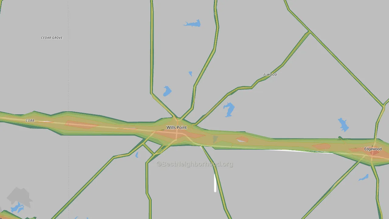 75169, TX Map of Noise Levels in 75169