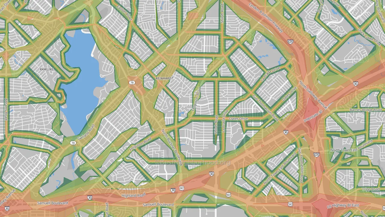 75228, TX Map of Noise Levels in 75228