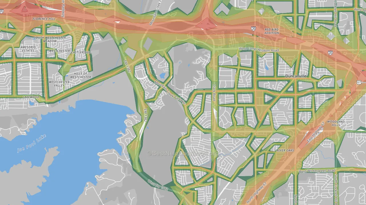 75249, TX Map of Noise Levels in 75249