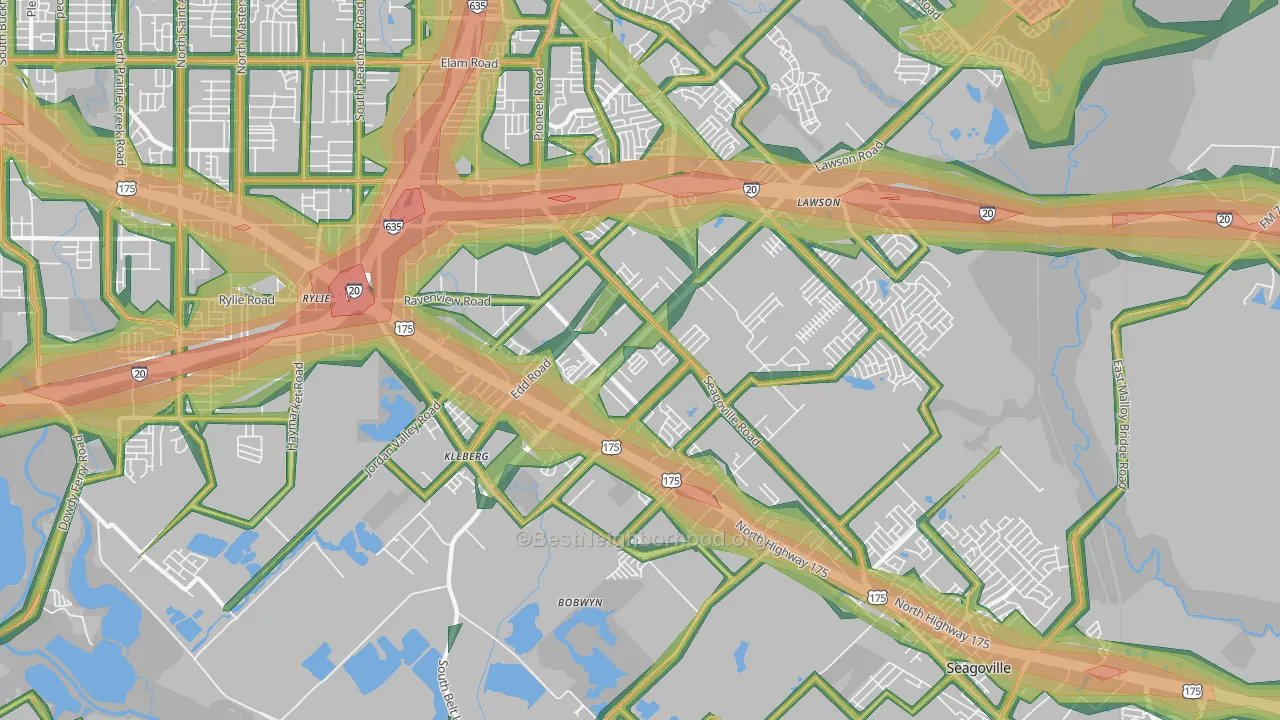 75253, TX Map of Noise Levels in 75253