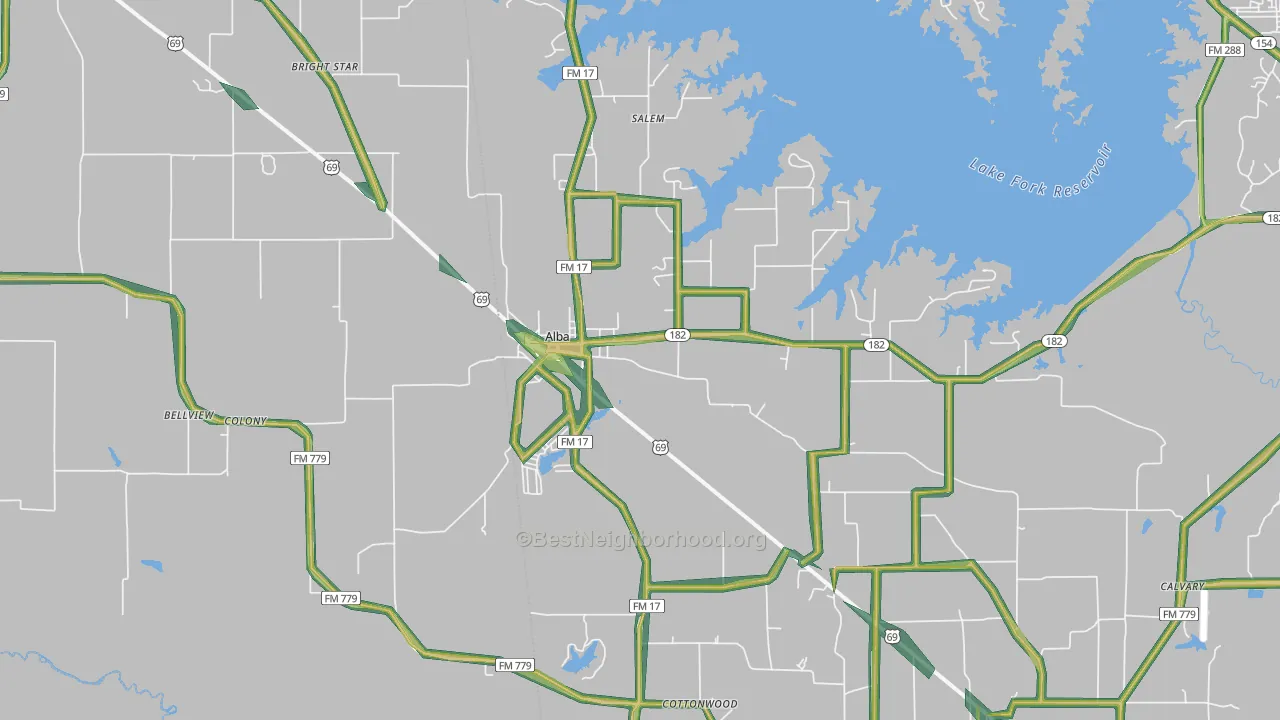 75410, TX Map of Noise Levels in 75410