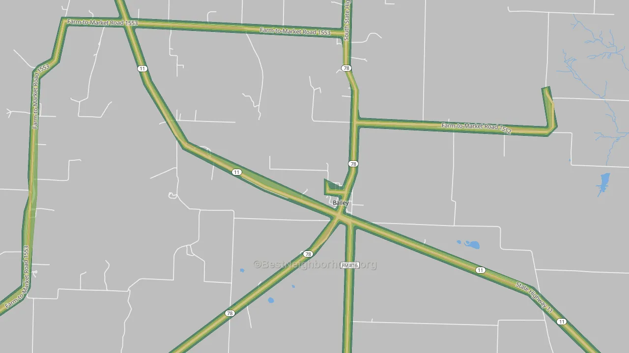 75413, TX Map of Noise Levels in 75413