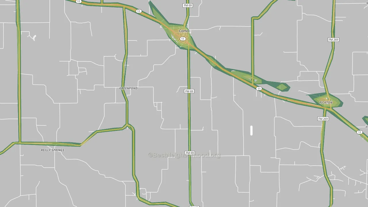 75431, TX Map of Noise Levels in 75431