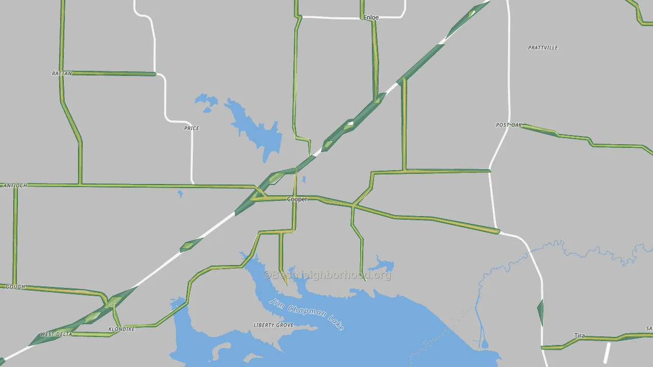 75432, TX Map of Noise Levels in 75432