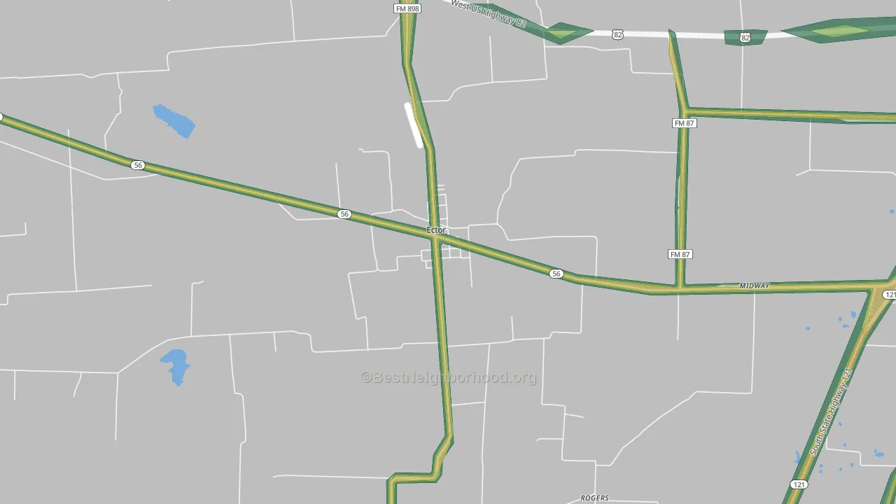 75439, TX Map of Noise Levels in 75439