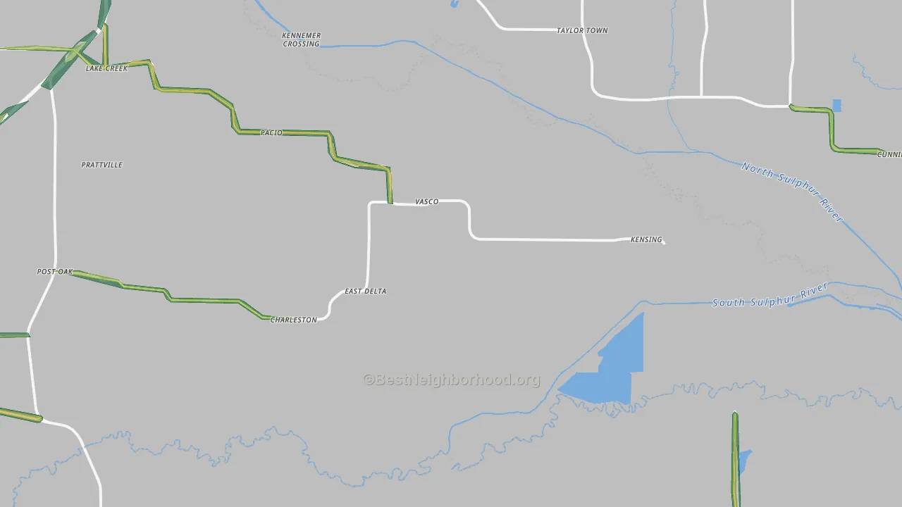 75450, TX Map of Noise Levels in 75450