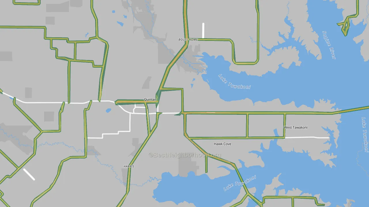 75474, TX Map of Noise Levels in 75474