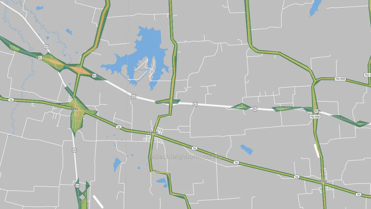 75479, TX Map of Noise Levels in 75479