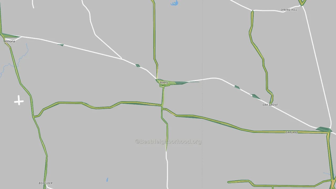 75554, TX Map of Noise Levels in 75554