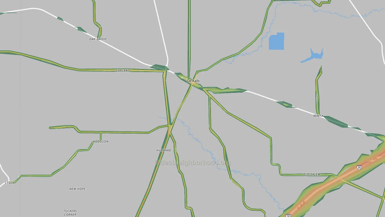 75559, TX Map of Noise Levels in 75559