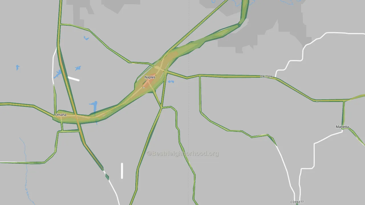 75568, TX Map of Noise Levels in 75568