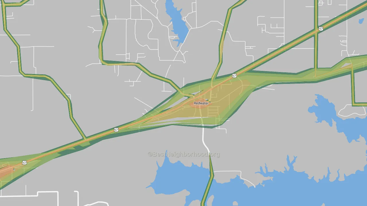 75573, TX Map of Noise Levels in 75573