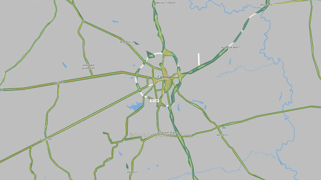 75633, TX Map of Noise Levels in 75633