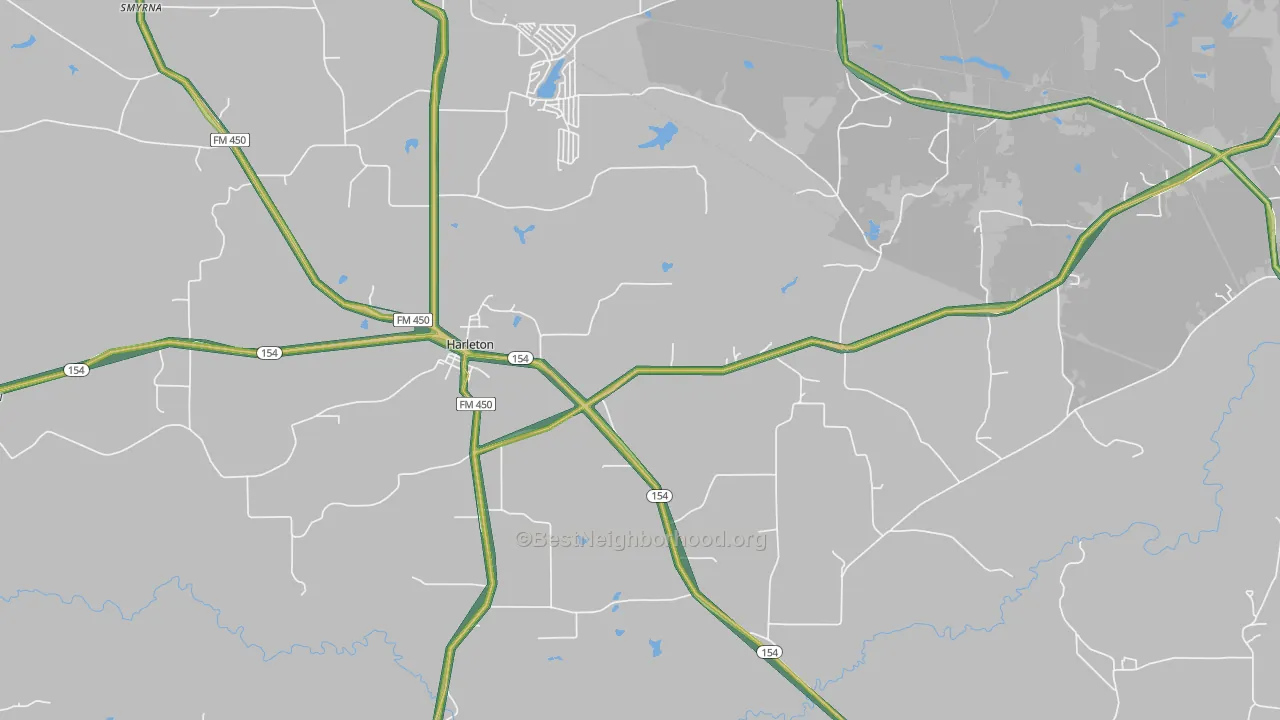 75651, TX Map of Noise Levels in 75651