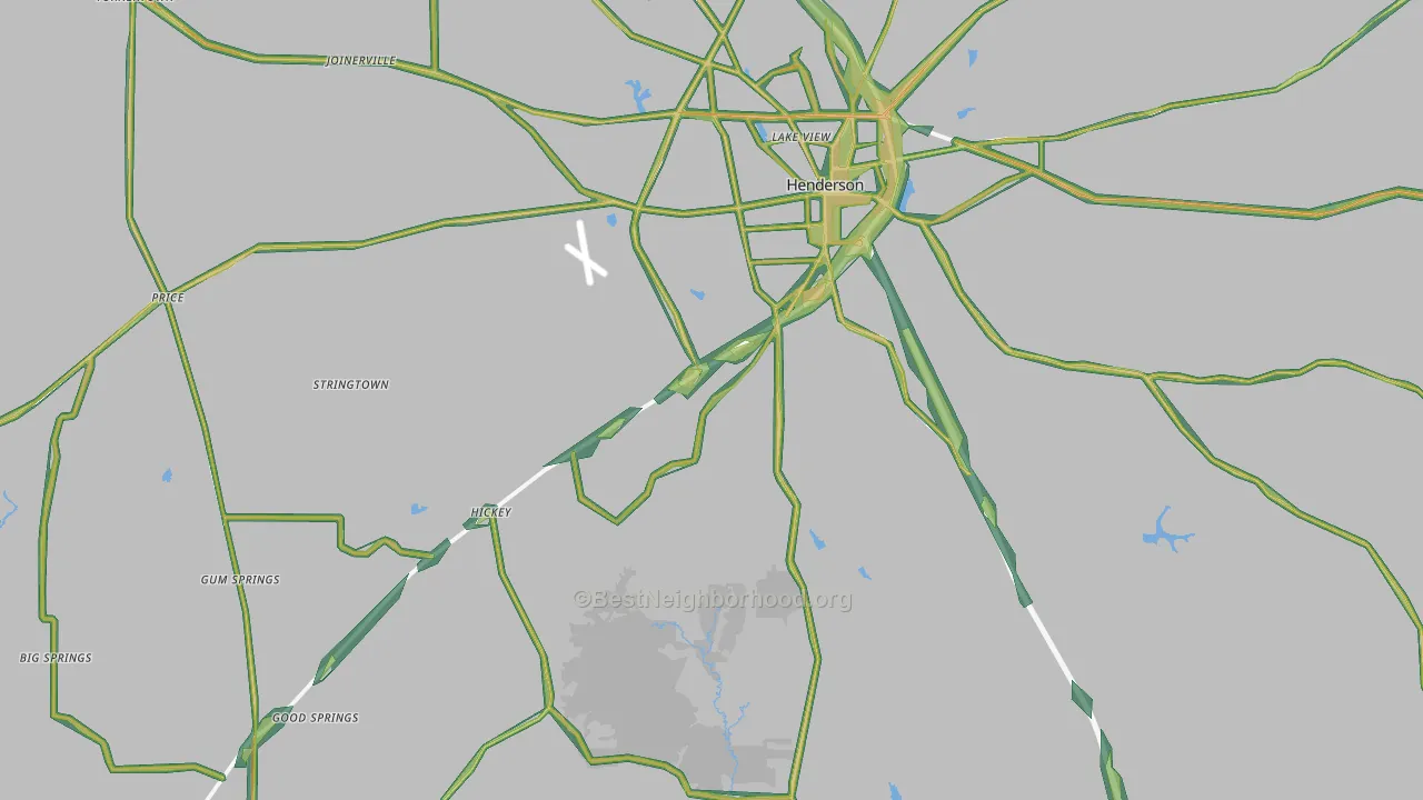 75654, TX Map of Noise Levels in 75654