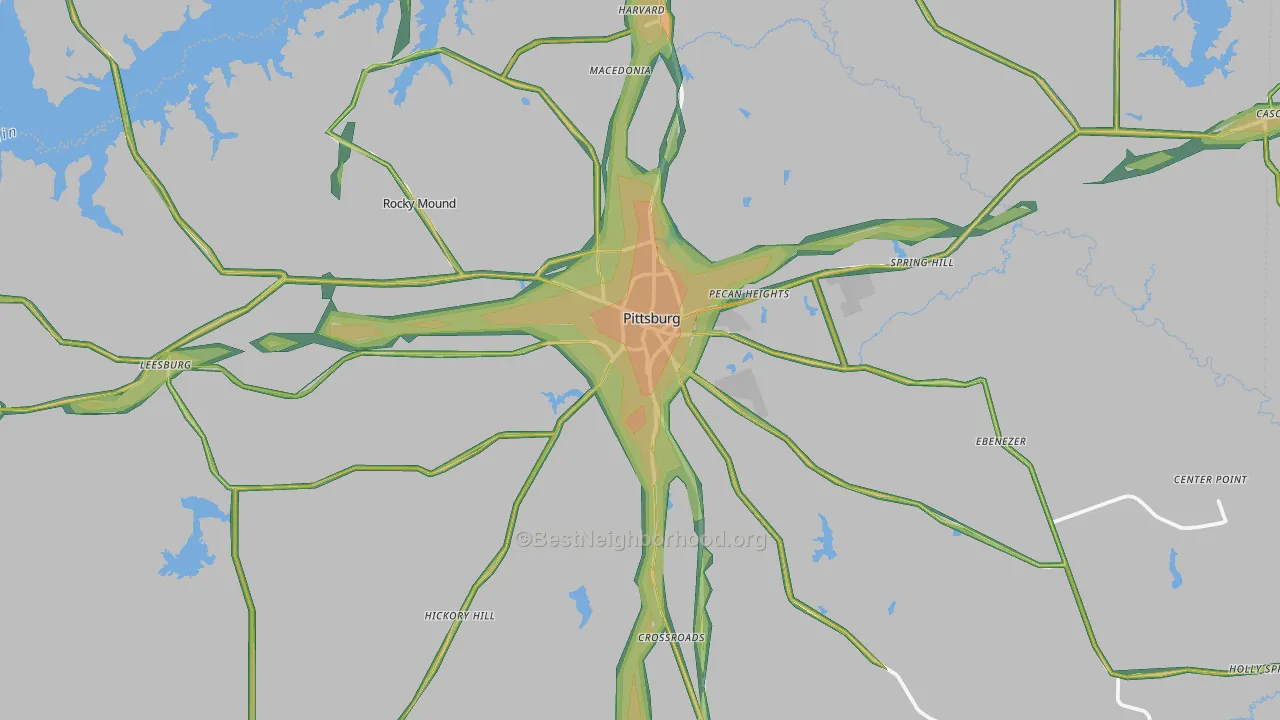 75686, TX Map of Noise Levels in 75686