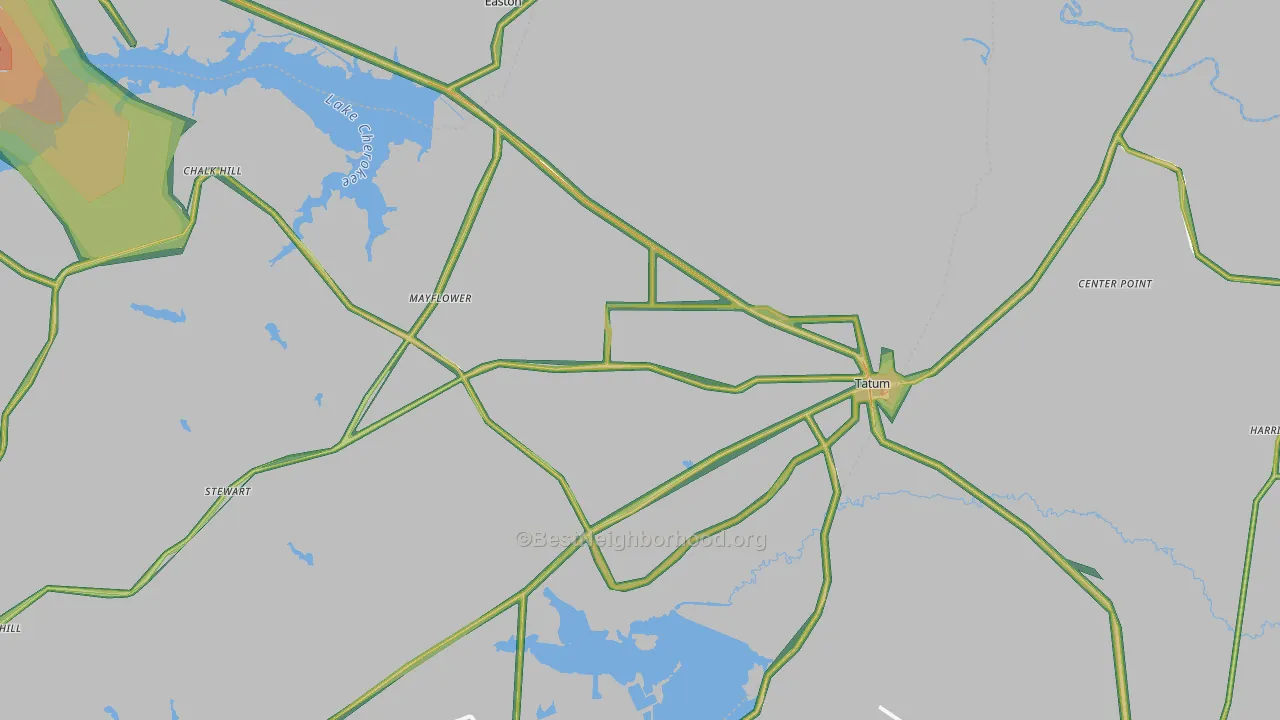 75691, TX Map of Noise Levels in 75691