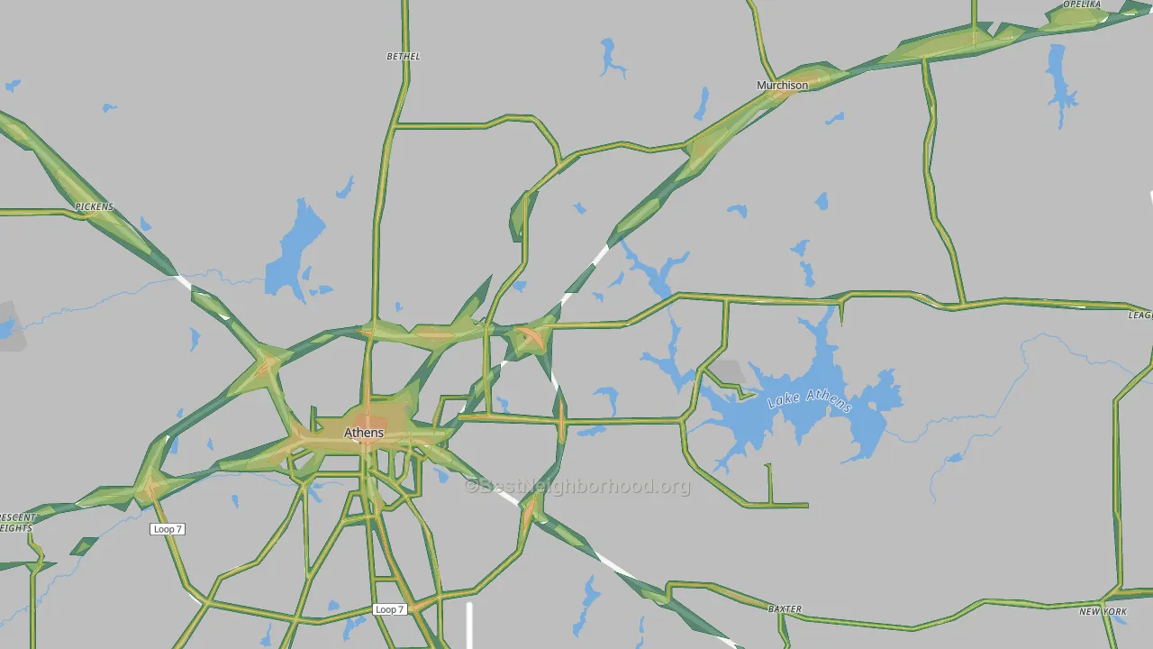 75752, TX Map of Noise Levels in 75752