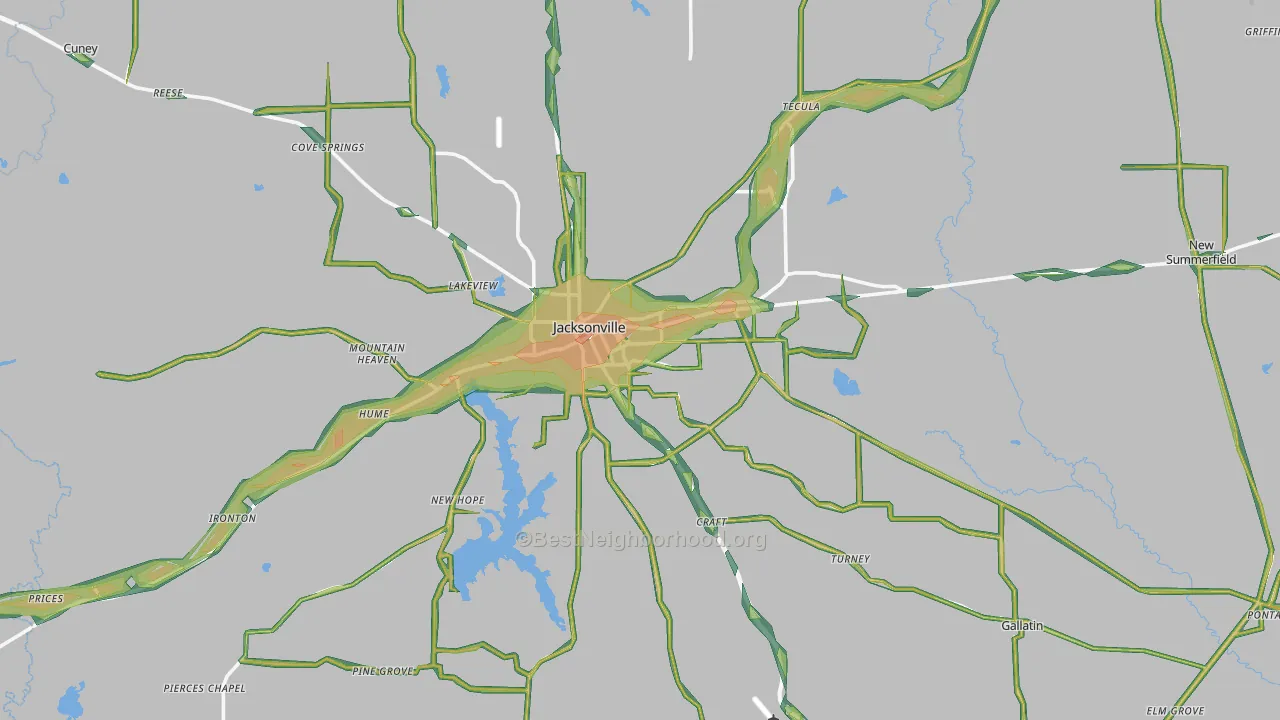 75766, TX Map of Noise Levels in 75766