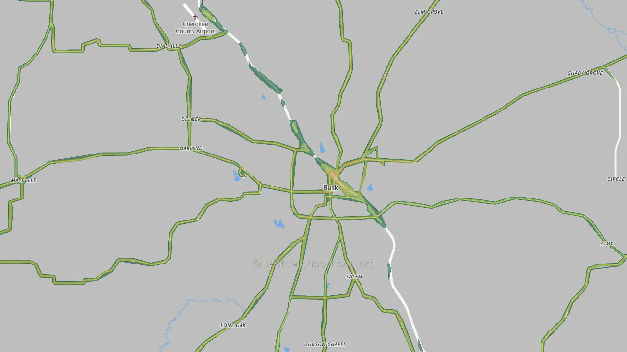 75785, TX Map of Noise Levels in 75785