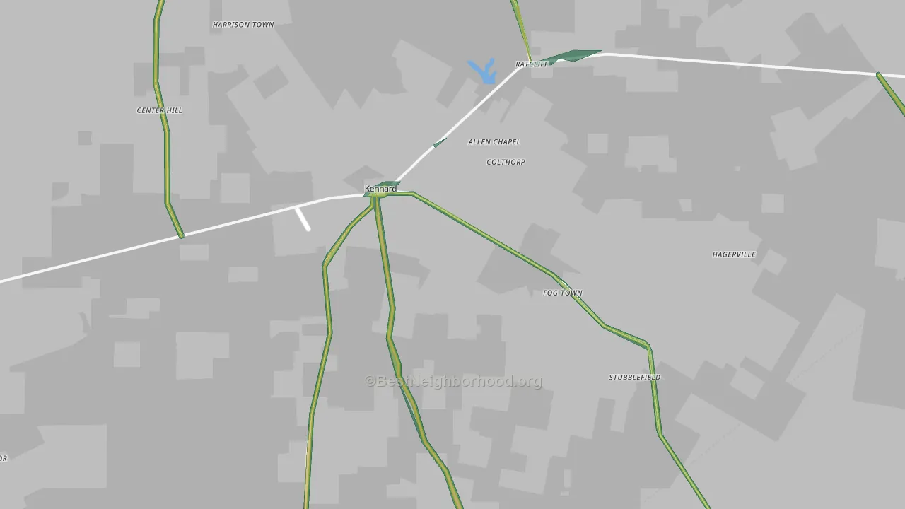 75847, TX Map of Noise Levels in 75847