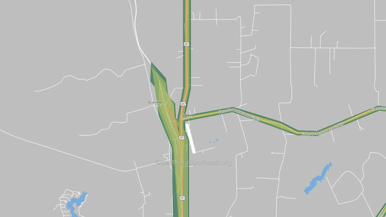 75849, TX Map of Noise Levels in 75849