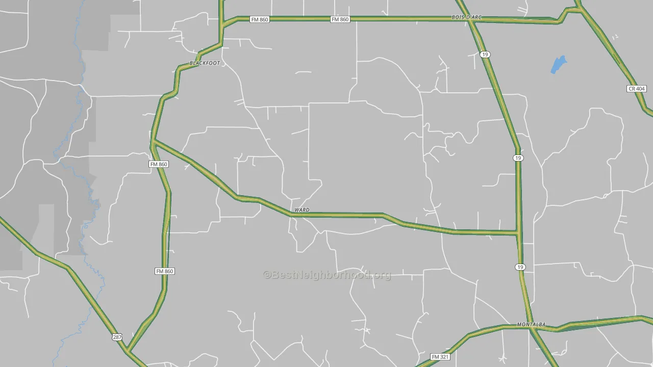 75853, TX Map of Noise Levels in 75853