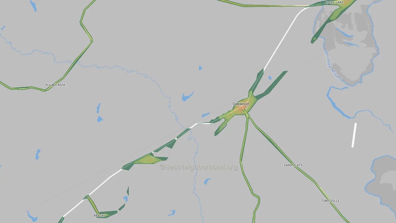 75855, TX Map of Noise Levels in 75855
