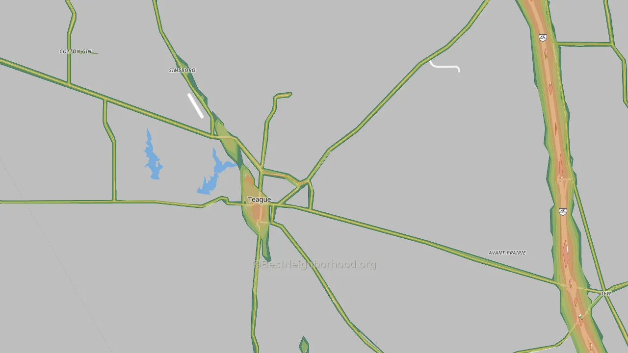 75860, TX Map of Noise Levels in 75860