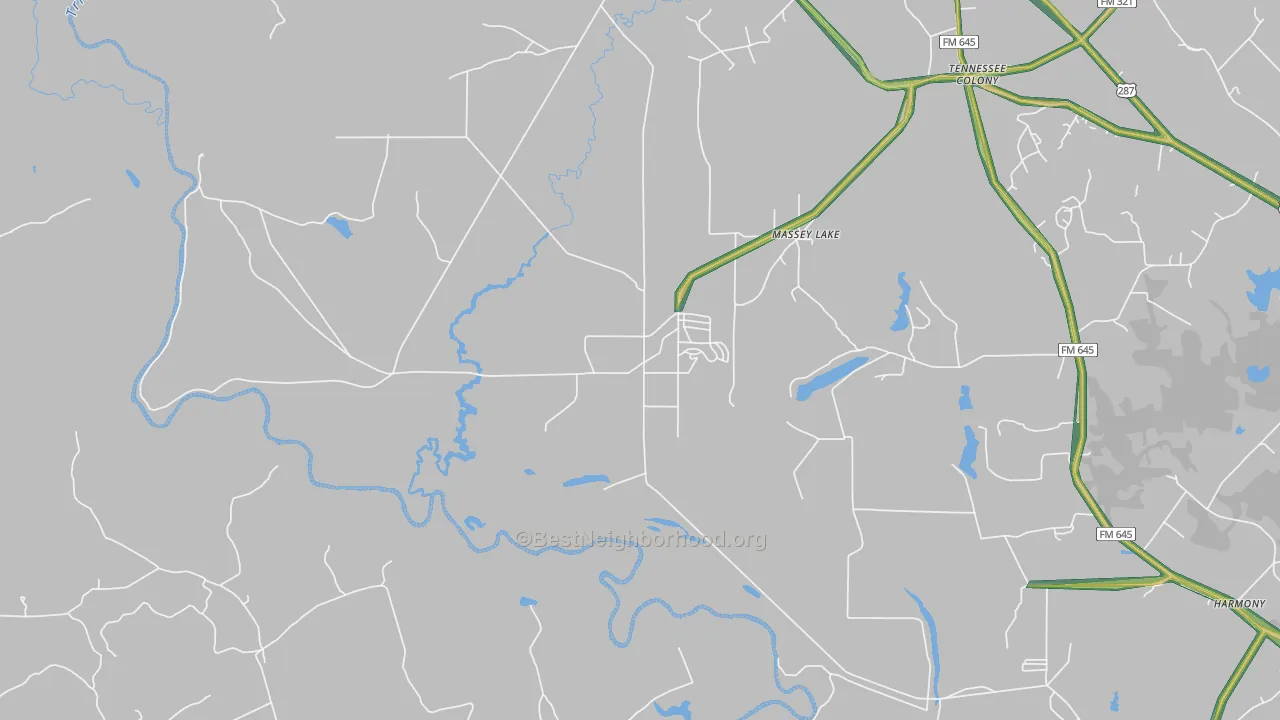 75861, TX Map of Noise Levels in 75861