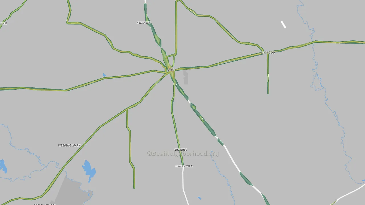 75925, TX Map of Noise Levels in 75925