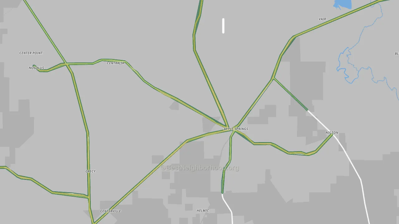 75926, TX Map of Noise Levels in 75926