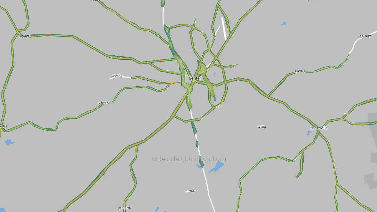 75935, TX Map of Noise Levels in 75935